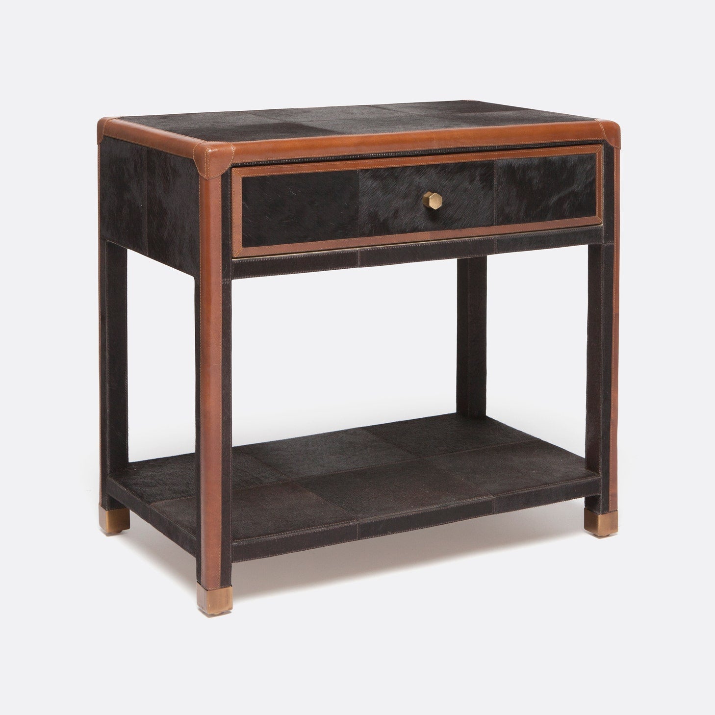 Made Goods Branden Full Grain Leather Nightstand