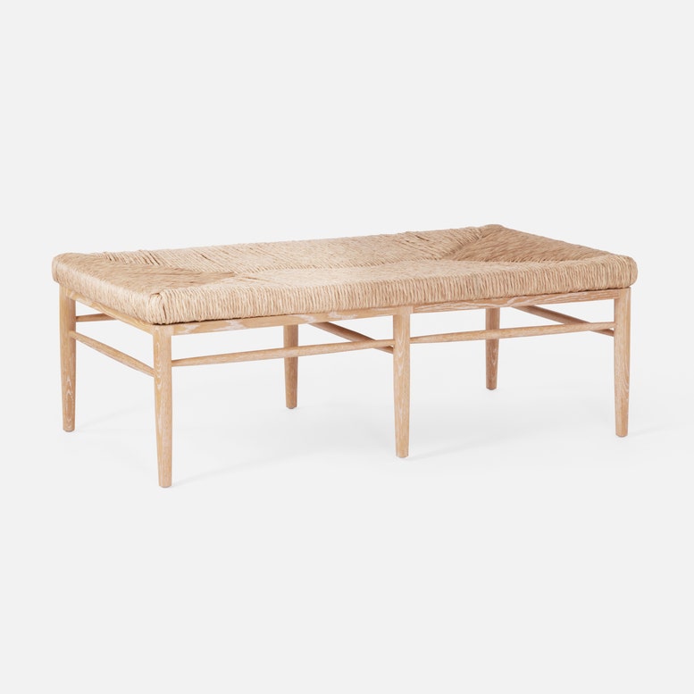 Made Goods Colwyn Twisted Cerused White Oak Coffee Table