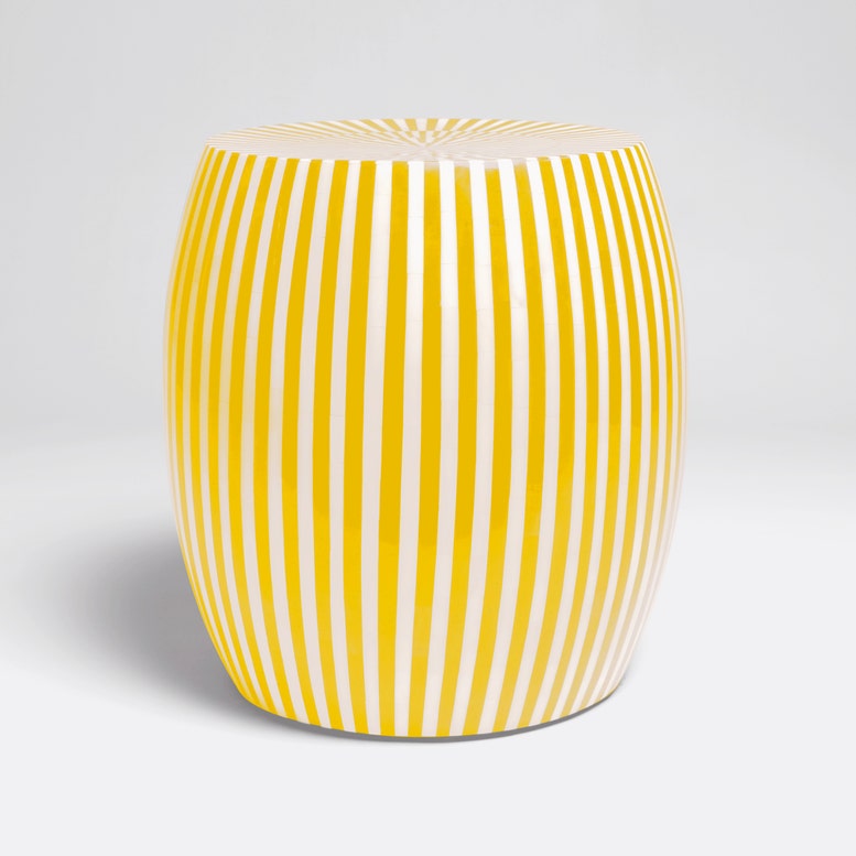 Made Goods Janson Striped Drum Accent Stool
