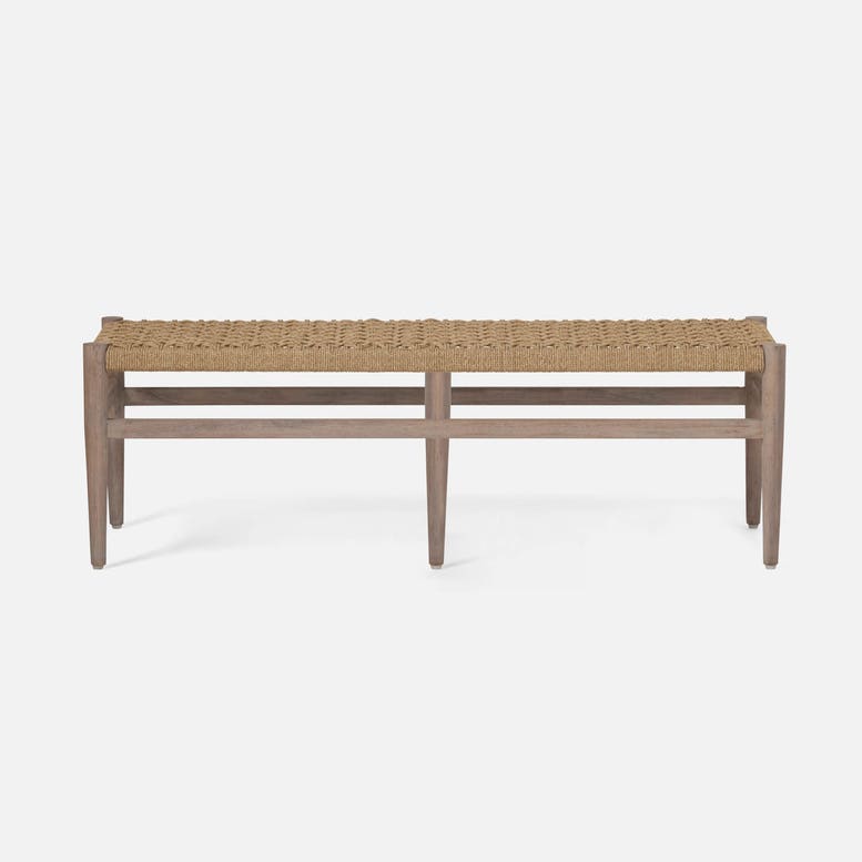 Made Goods Larsson Scandinavian Woven Rope Bench