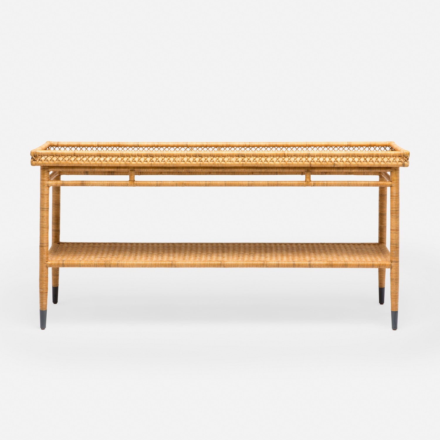 Made Goods Sarah Aesthetic Woven Rattan Console