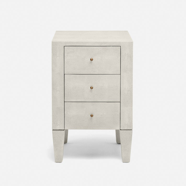 Made Goods Sorin 3-Drawer Faux Shagreen Nightstand