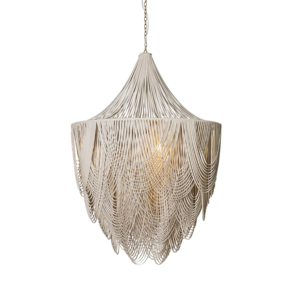 Whisper Chandelier Crown Cream Stone Leather Extra Large