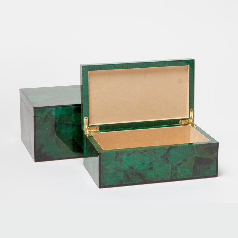 Made Goods Brielle Vibrant Emerald Shell Box