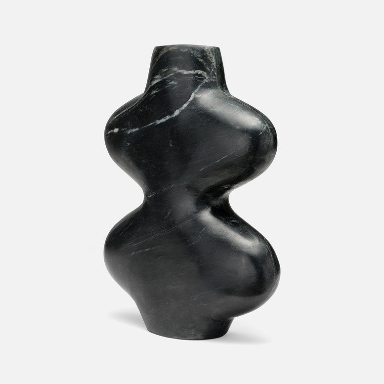 Made Goods Giancarlo Black Marble Vase