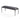 angle view of grey linen bench with iron legs