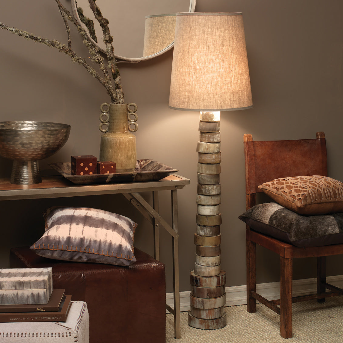 floor lamp styled in living space