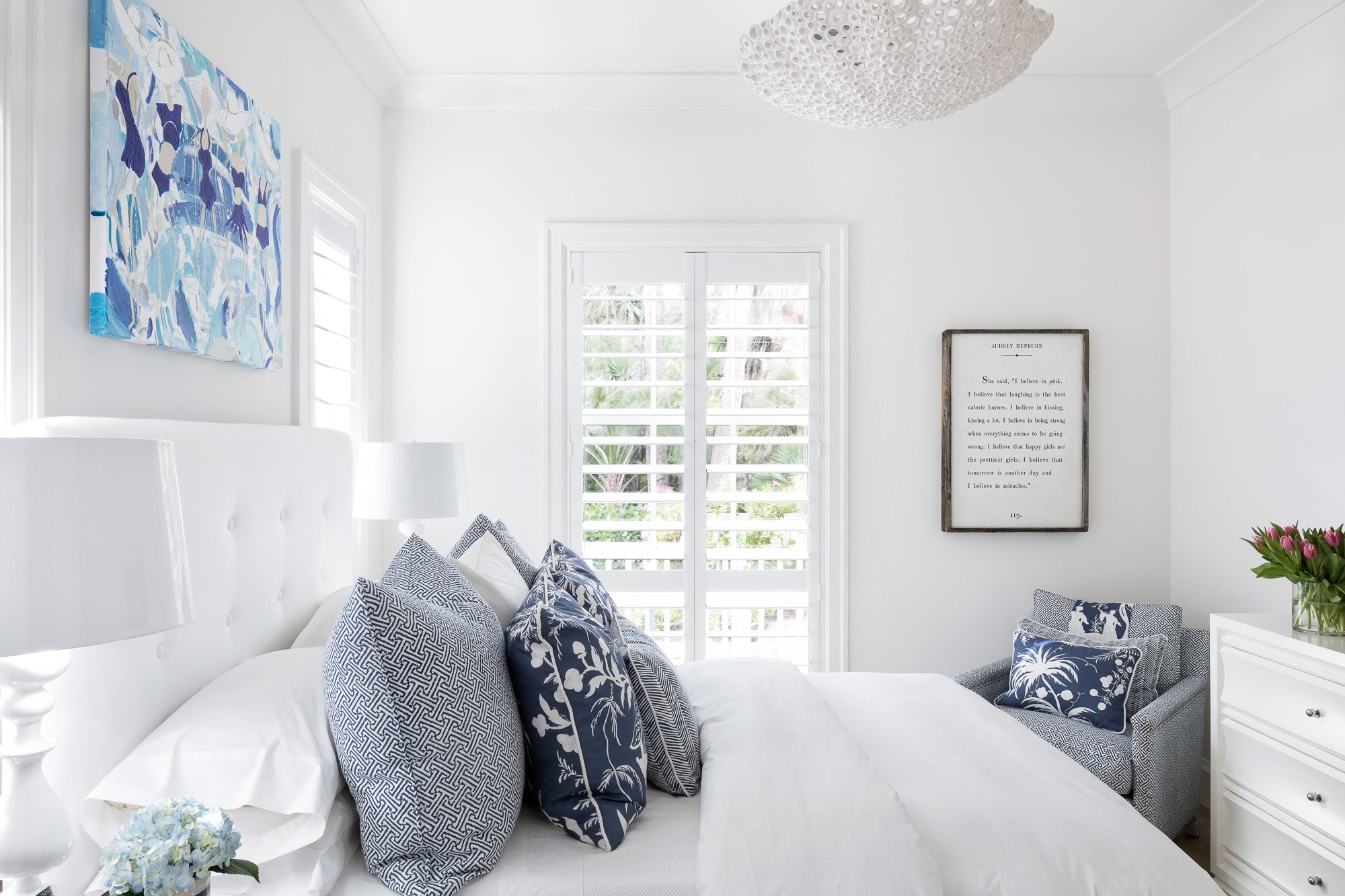 chandelier featured in bedroom