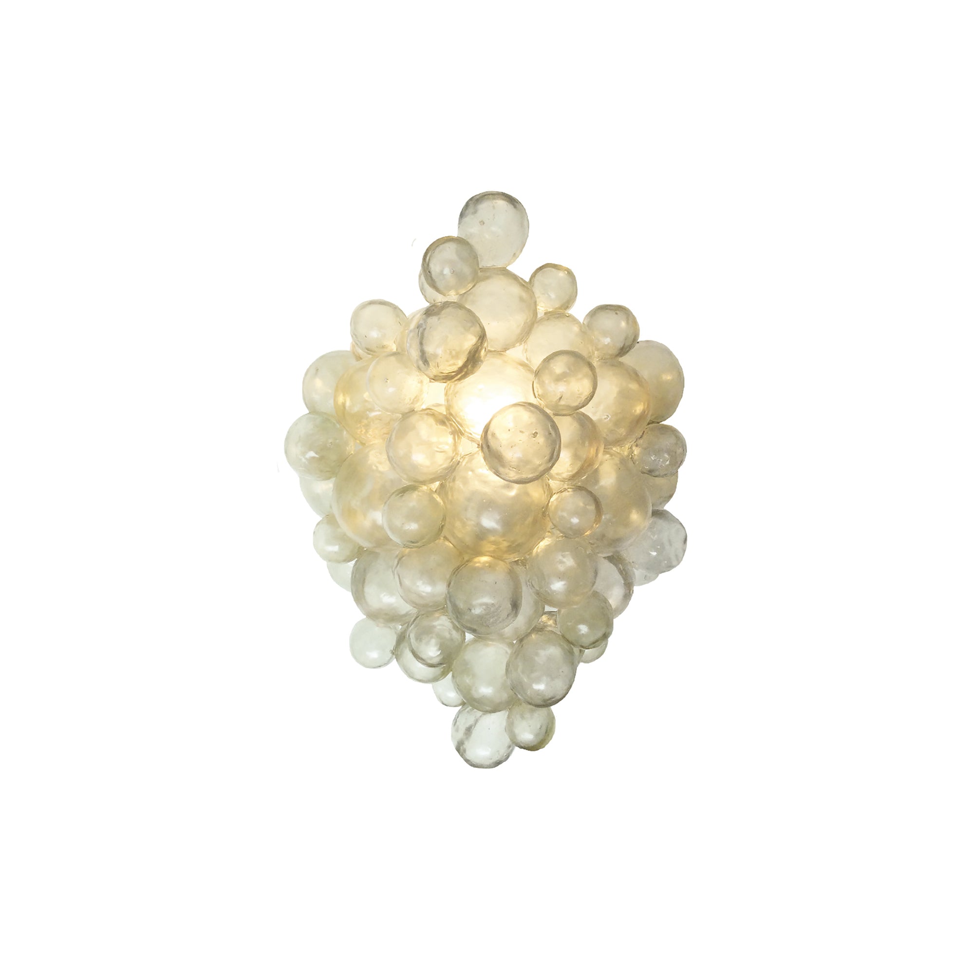 clear resin bubble sconce