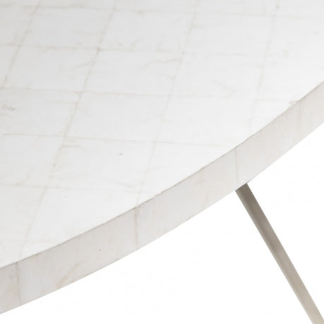 closeup of gloss white tabletop to show pattern and texture
