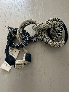 Handmade Knot Necklace Blue/Beige