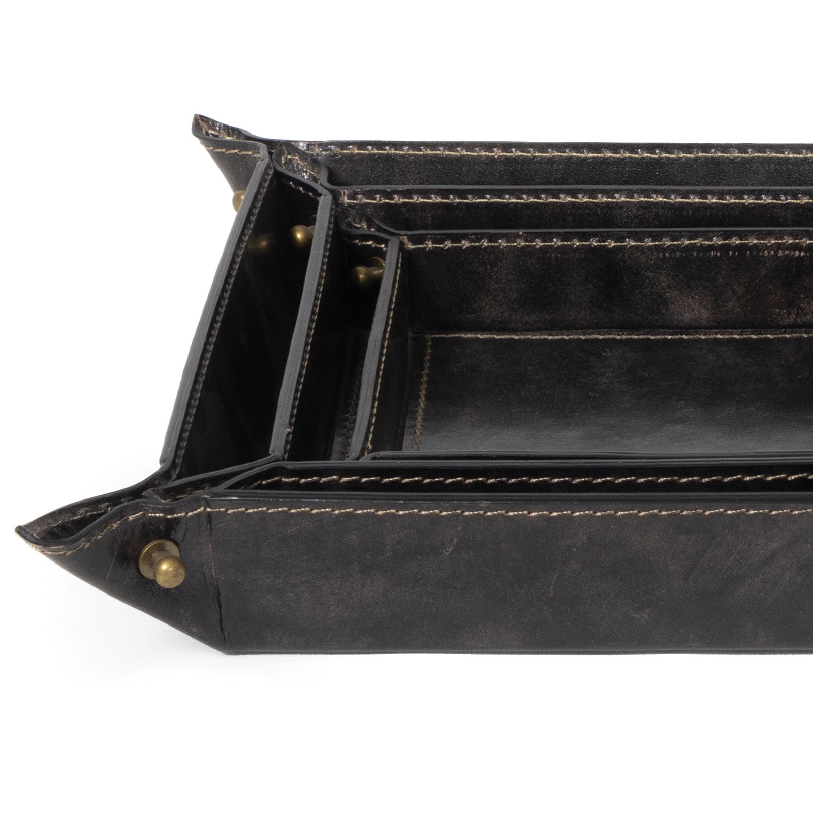Derby Leather Tray Set