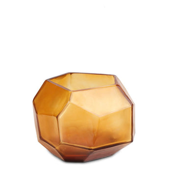 CUBISTIC - Gold/Clear Glass Tealight Holder