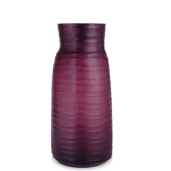 MATHURA - Frosted Amethyst Glass Vase