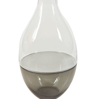 GOETLIB - Clear / Smoke 2-Part Stacking Glass Vase