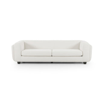 Sophisticated Arched Arm Sofa: Modern Design High-Performance Fabric Upholstery & Banded Frame, Layered Look