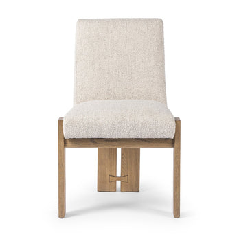 Prism Parawood Dining Chair: Modern Angular Frame with Butterfly Joints and High-Performance Fabric Options