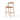 Amare Bar & Counter Stool: Solid Ash Wood Frame with Top-Grain Leather Seat