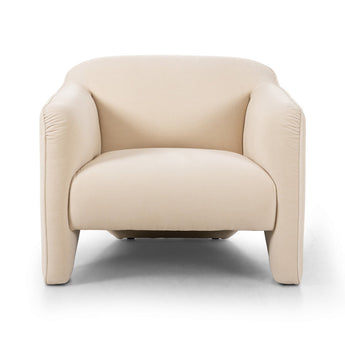 Elegant Edge Club Chair: Classic Charm in Carbon-Neutral Leather and Faux Mohair Fabric Comfor