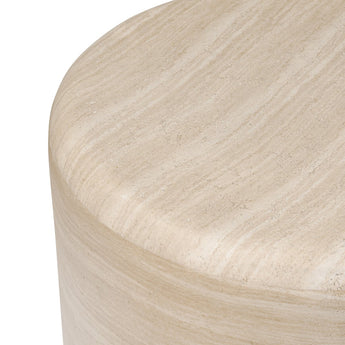 Solstice Weather-Resistant Drum-Shaped Outdoor End Table