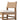 Solid Oak & Twisted Paper Cord Armless Dining Chair – view 5