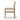 Solid Oak & Twisted Paper Cord Armless Dining Chair – view 3