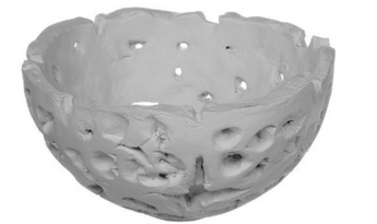 AJOUR White Polyresin Bowl