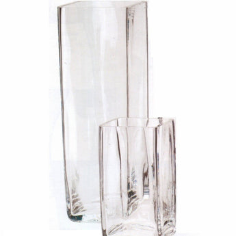 QUAD - Square Clear Thick Glass Vase