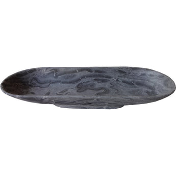 Grey Marble Oval Trough-Grey