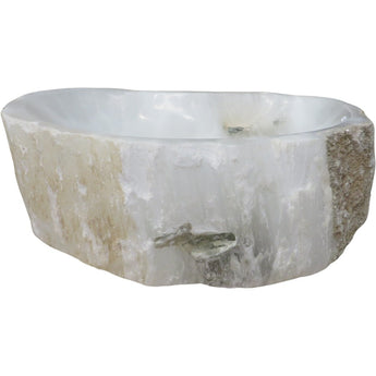 Irregular Rough Cut Selenite Bowl