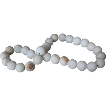 White Marble Necklace w/ 30 Beads