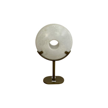 Chunky Marble Disc on Stand Small