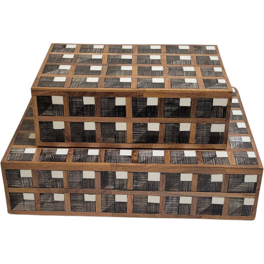 Wood Inlay Small Box Handcrafted Horn & Wood Inlay Boxes – Fine Line Furniture & Accessories