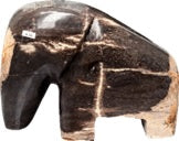 Petrified Wood Elephant Sculpture Large