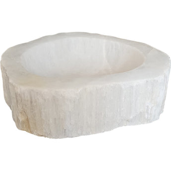 Small Rough Cut Selenite Bowl