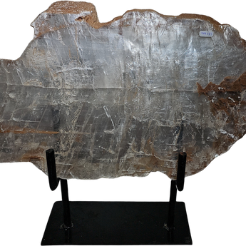 Sliced Selenite Sculpture on Stand