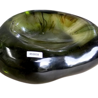 Obsidian Volcanic Glass Donut Bowl