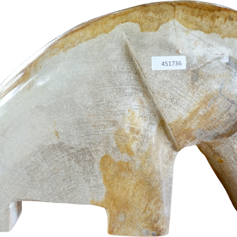 Light Fossilized Elephant Sculpture