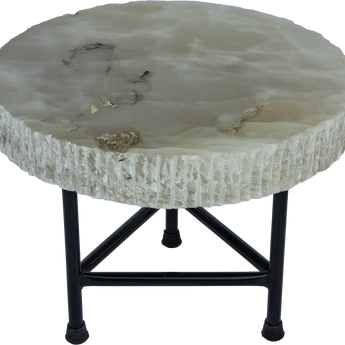 Thick Cut Selenite Side Table
