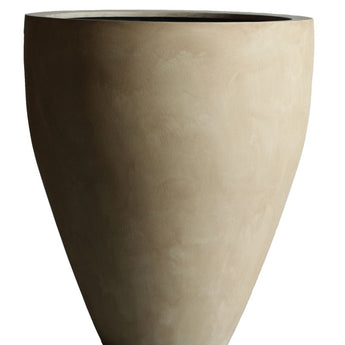 MODENA - Washed Beige Sandstone Wide Conical Large Polyresin Planter