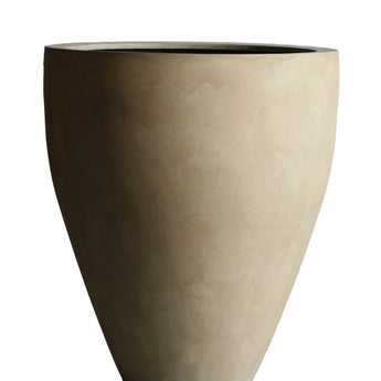 MODENA - Washed Beige Sandstone Wide Conical Large Polyresin Planter
