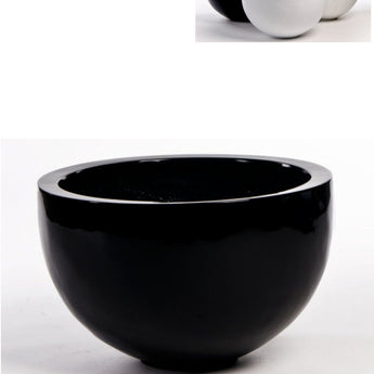 SARDINIA - Glossy Black Lacquer Finish Polyresin Planter