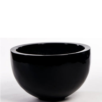 SARDINIA - Glossy Black Lacquer Finish Polyresin Planter