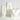 Ceramic Orpheus Vases and Low Bowl in Ivory