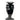 SILHOUETTE - 12" Black and White Rim Stoneware Vase