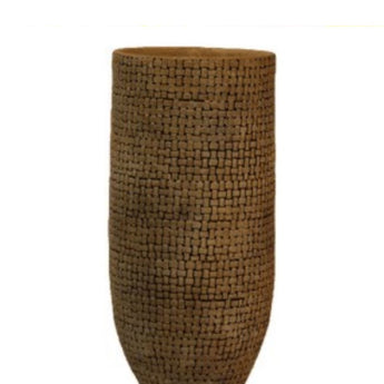 MOSAIC - Woven Beige Ceramic Vase