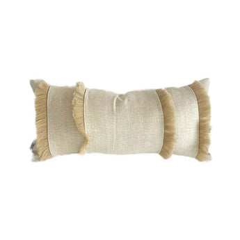 Hector White Linen with Beige Horse Hair 16"x32"L