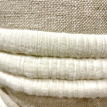 Wooly Channels Sand / Natural White Pillows 28"x36"