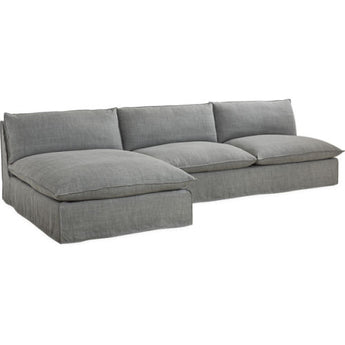 Lee Industries C1957 Armless Sectional Sofa – Slipcovered