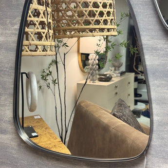 CLARITE - Clear Glass Mirror W/ Black Pewter Border